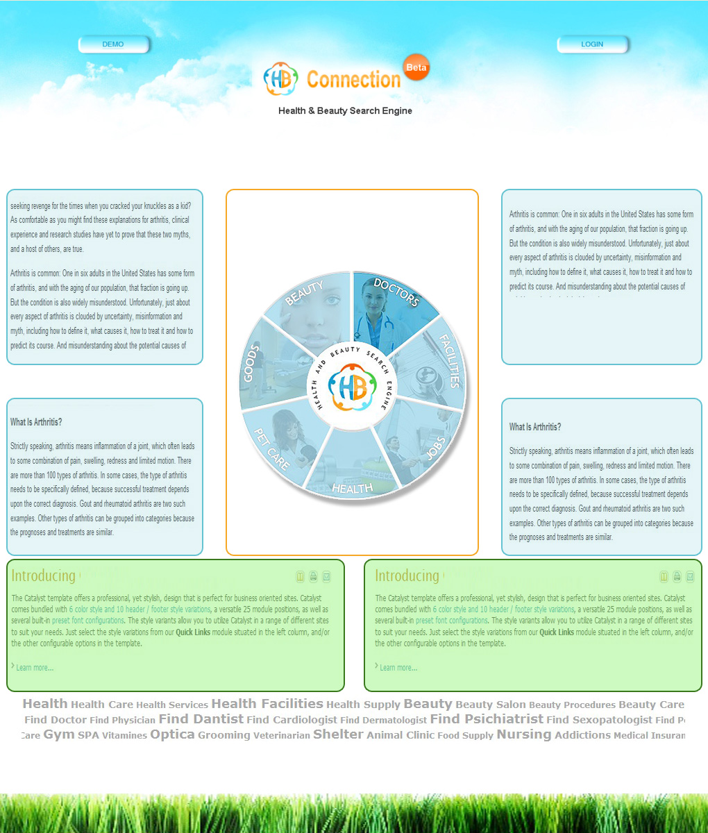Многостраничный портал ( одна из страниц)