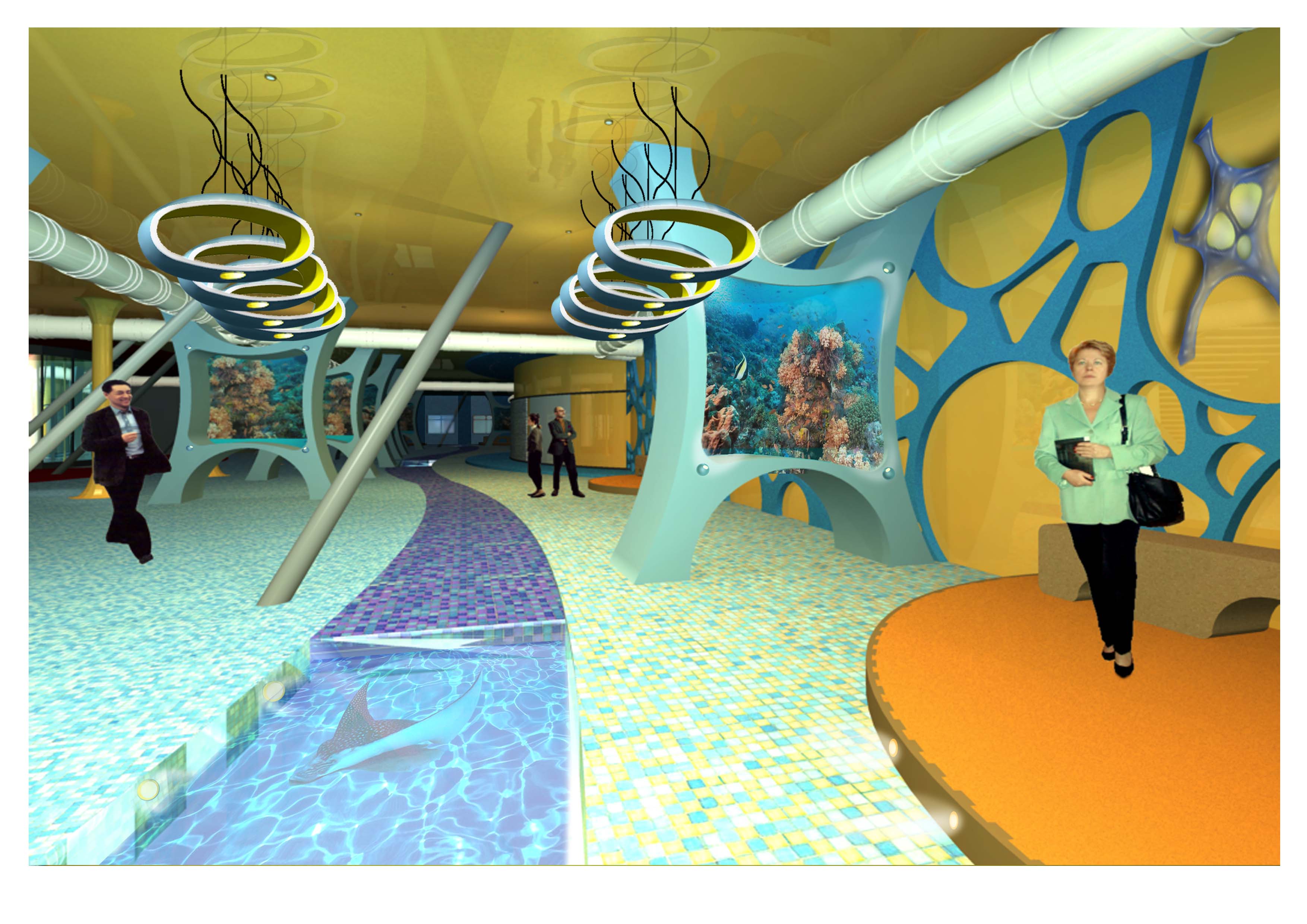 Интерьер Развлекательного чентра "Барракуда" г.Тольятти