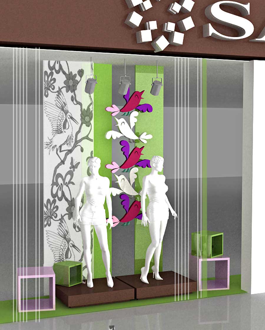 дизхайн витрин компании "savage"