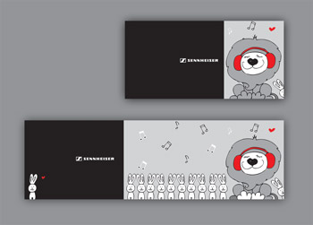 Вариант открытки для компании "Sennheiser"
