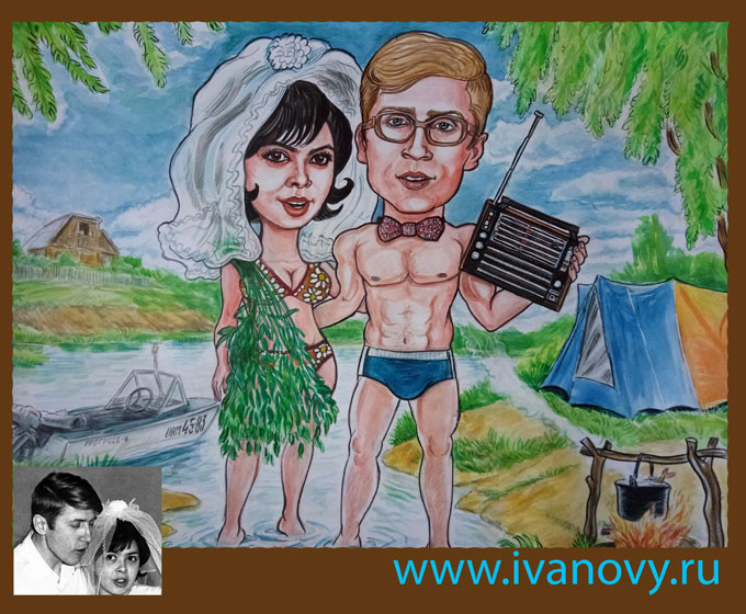 шарж по фотографии на заказ