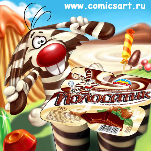 на презентацию пудинга "Полосатик"