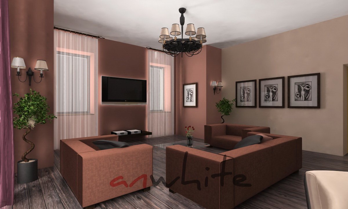 // Коттедж. Гостиная.