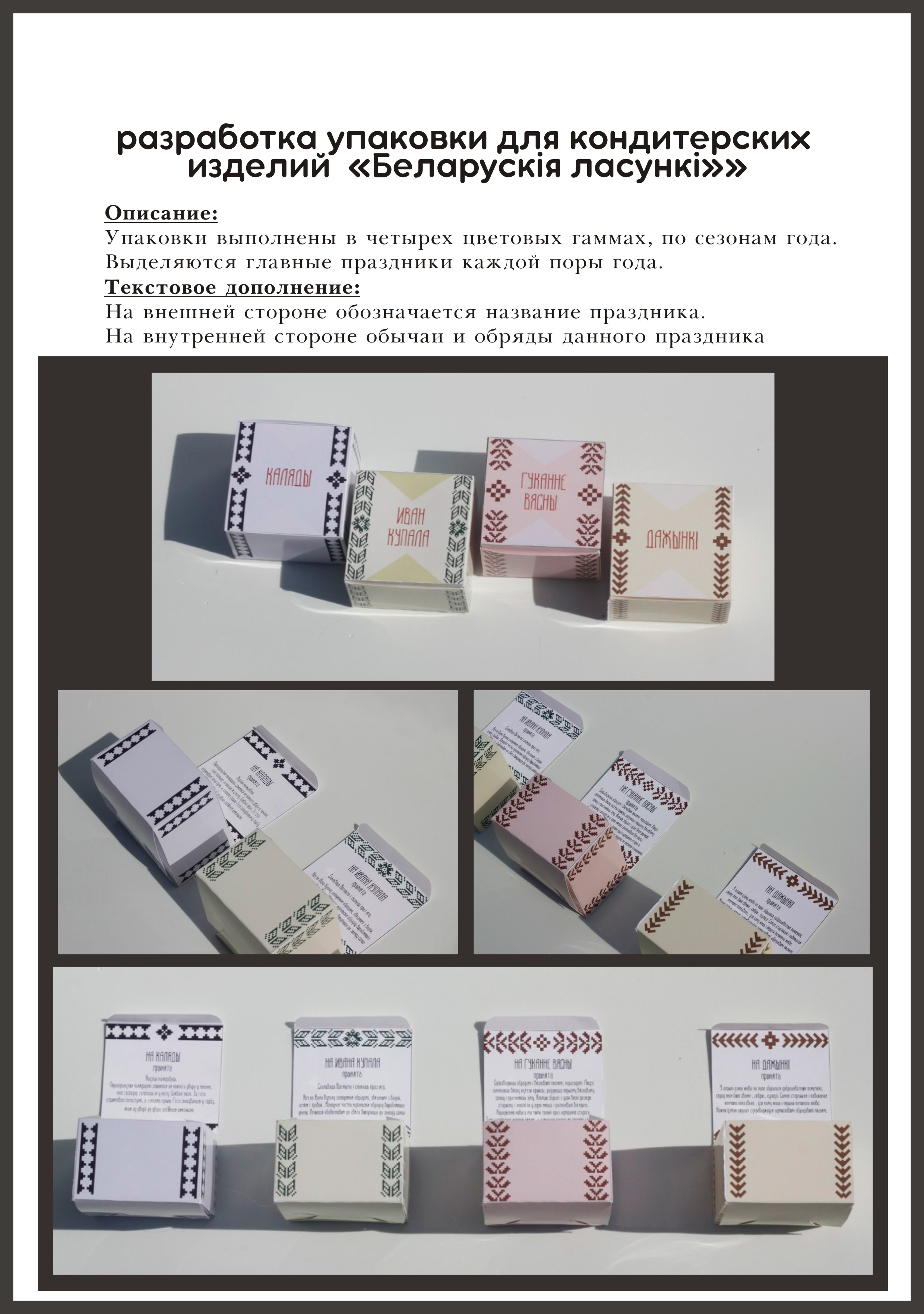 Упаковка беларусских кондитерских изделий