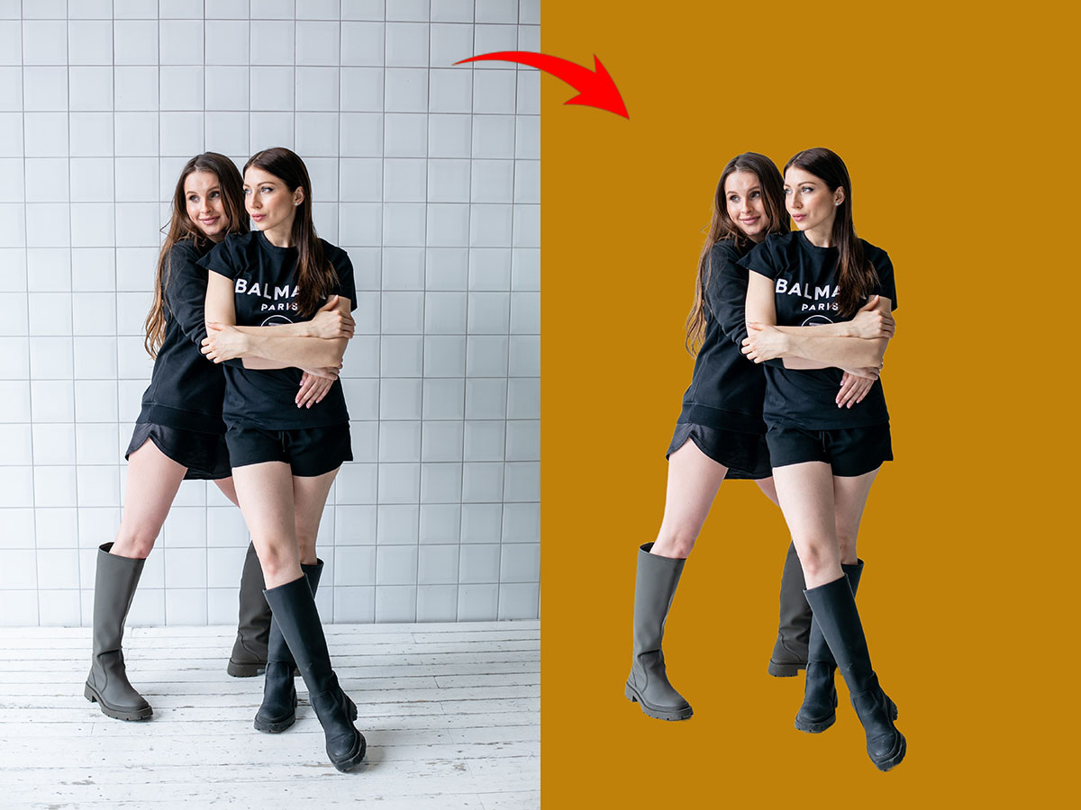 Обтравка, замена фона.