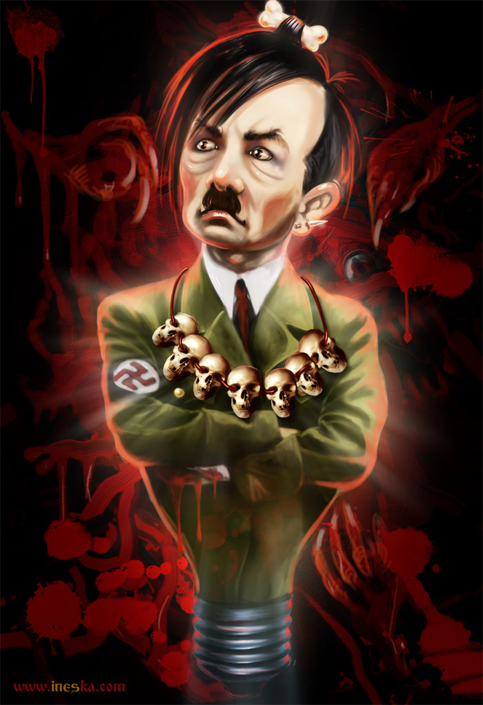 недружеский шарж Гитлер