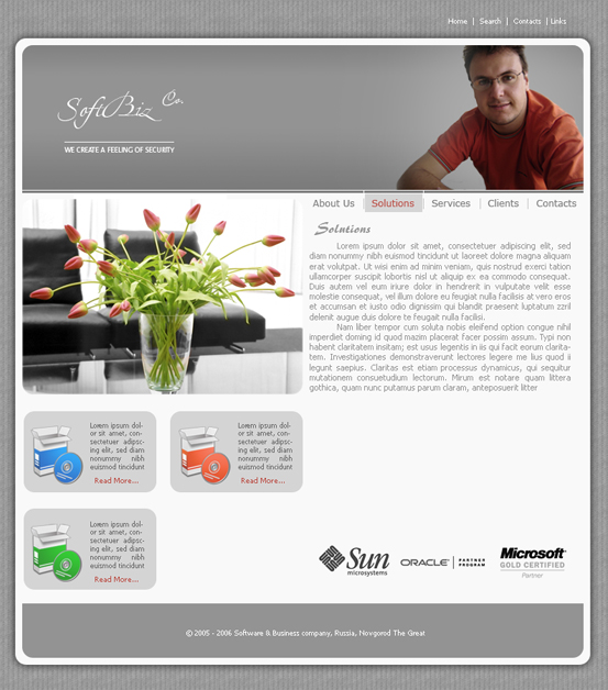Дизайн сайта софтверной компании