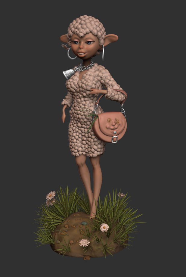 персонаж "овца". моделирование_3