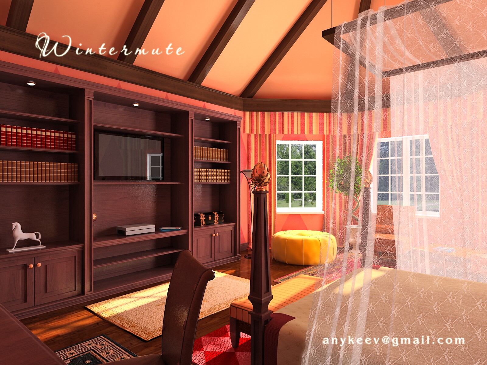 Мужская спальня вид4