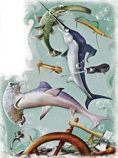 Иллюстрация к сказке"Приключения Димы, Лёши и Али" Барчук А.