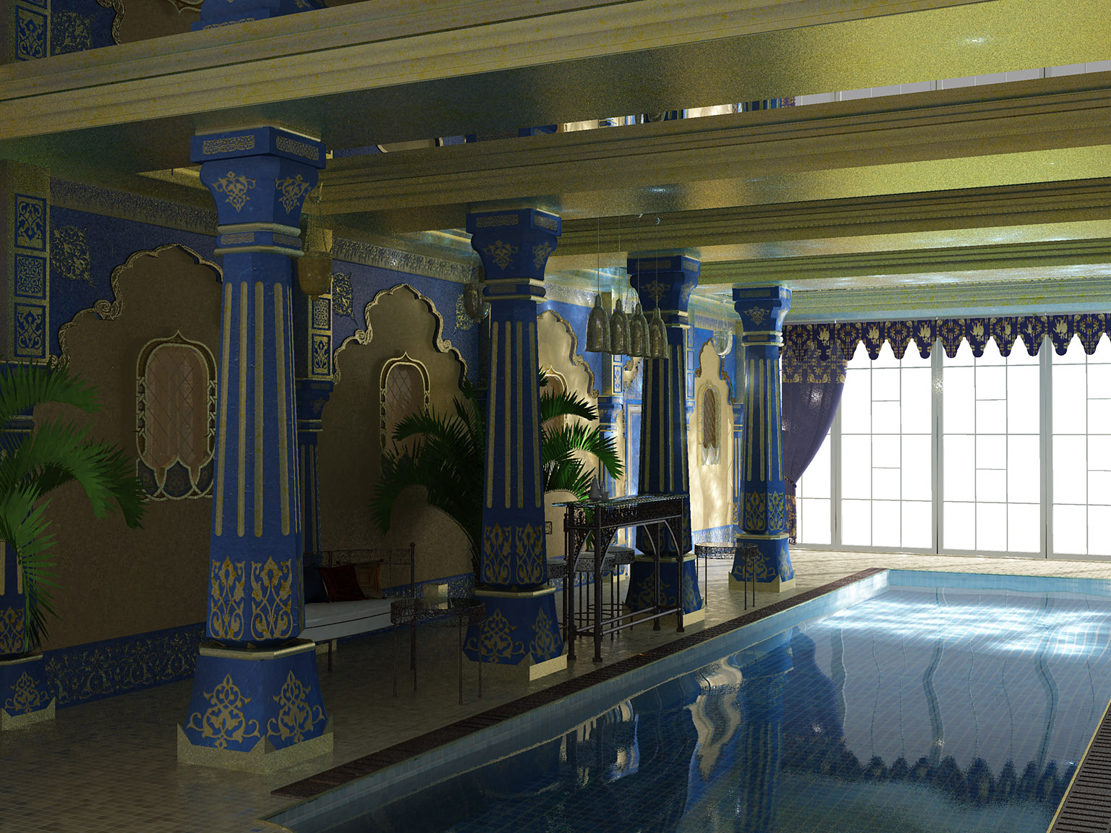 бассейн коттеджа в Козине