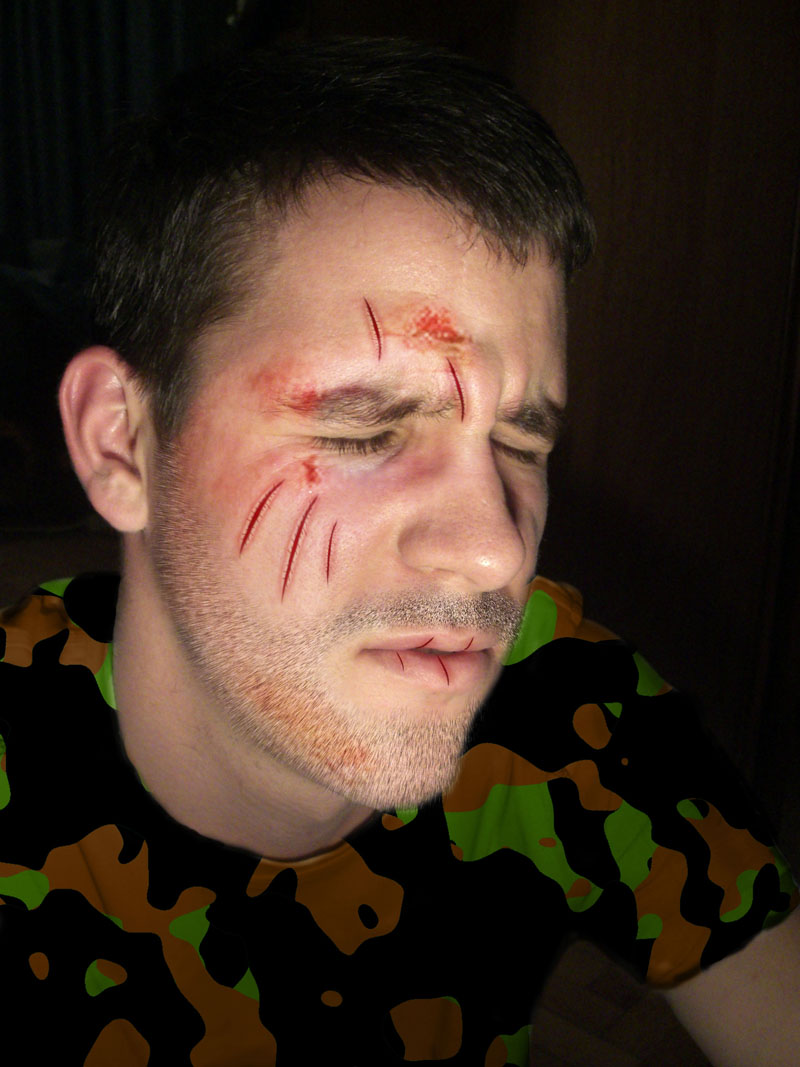 эффект шрамов и ссадин