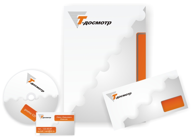 T-Dosmotr (визитка+папка+конверт+CD)