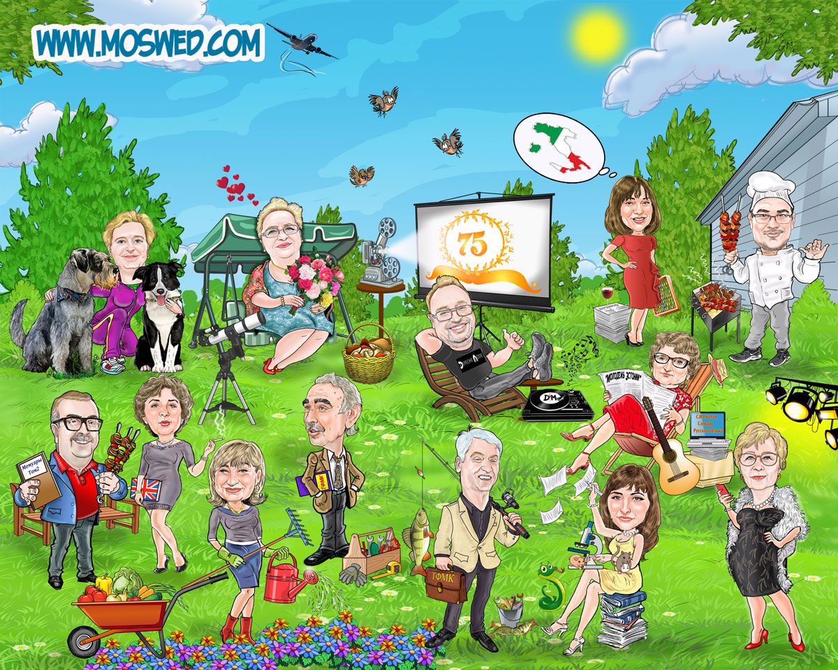 шарж по фото на заказ