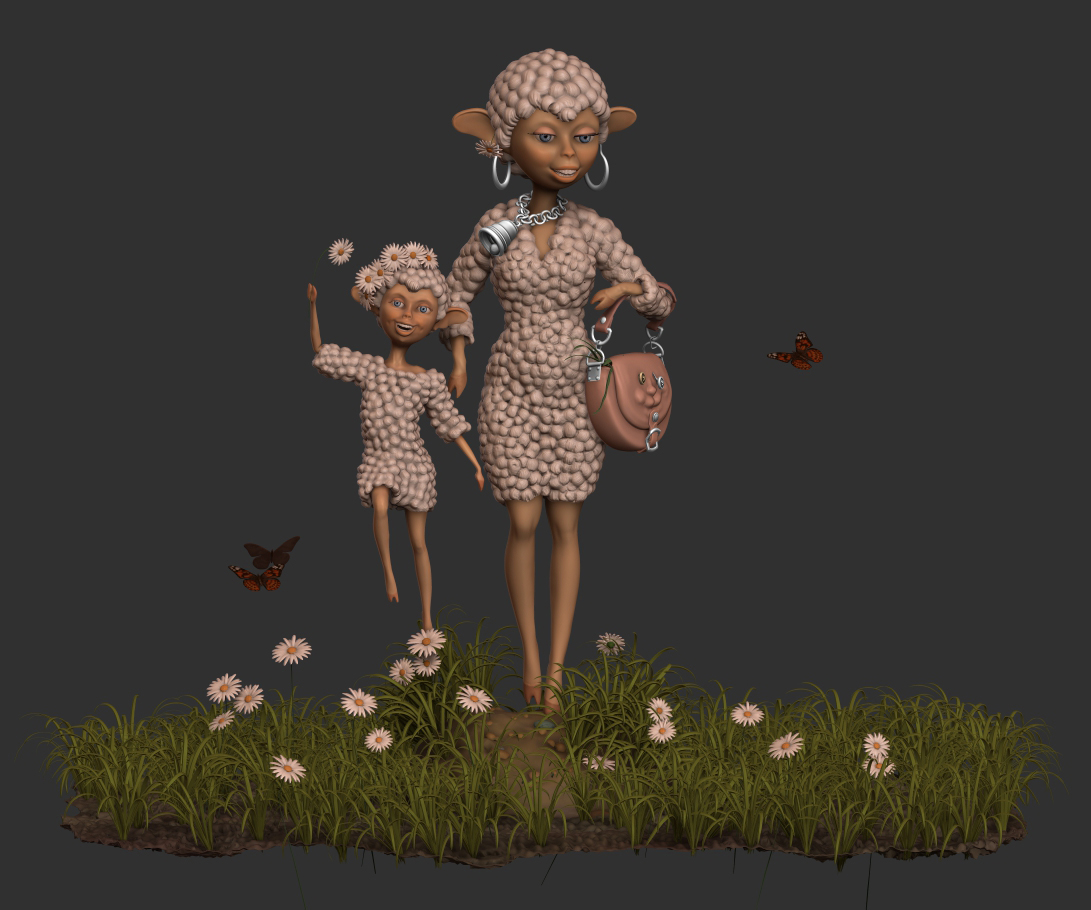 моделирование персонажей "Год овцы"