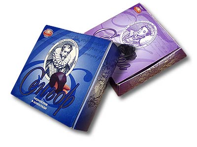 Подарочные коробки для конфет и нейм СЕНЬОР, СЕНЬОРА