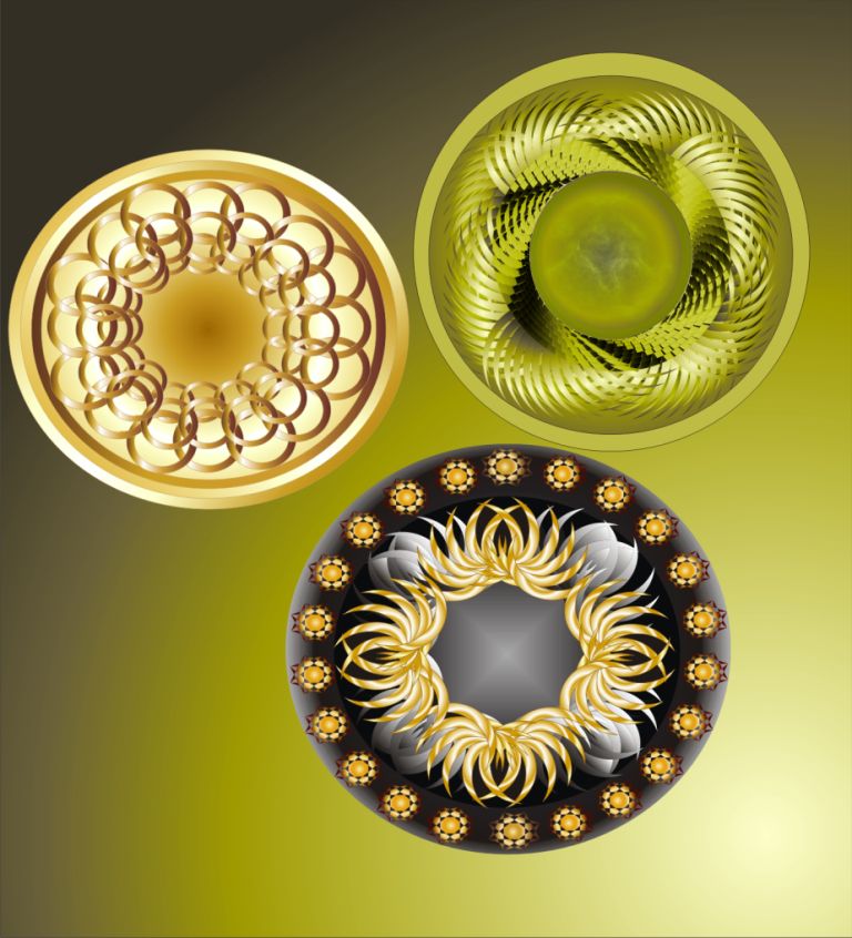 тарелки из трёх сервизов