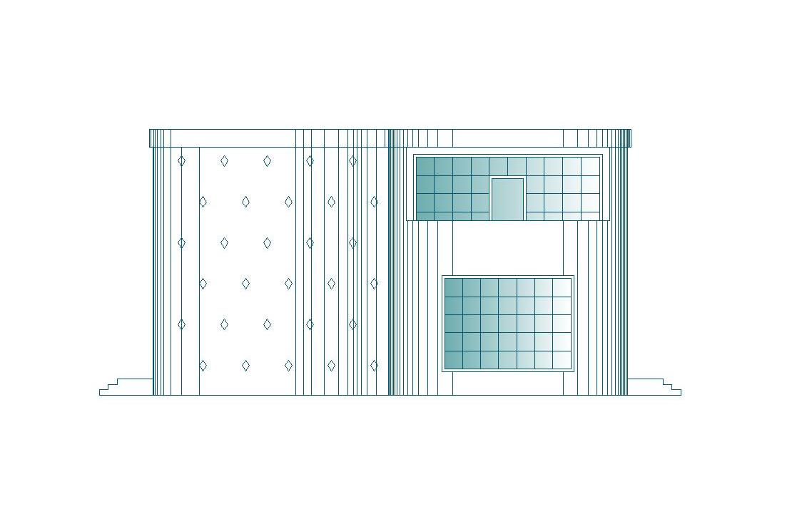 Проект загородного дома. Южный фасад.