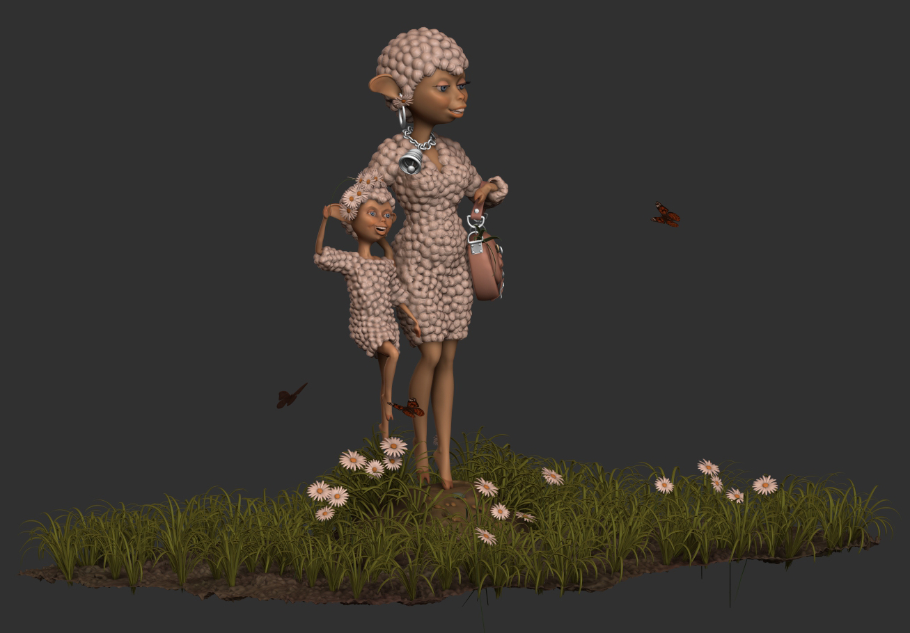 моделирование персонажей "Год овцы"3