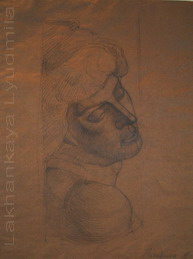 рисунок со слепка "умирающий раб"