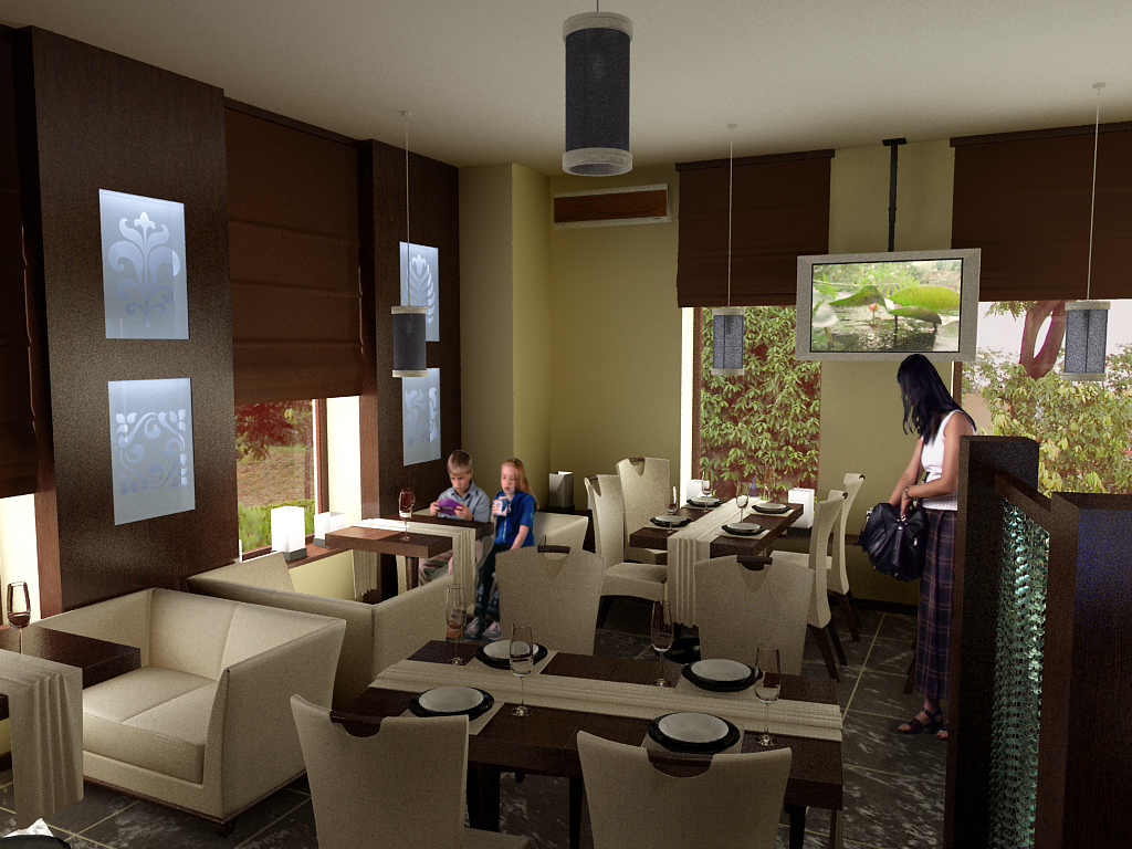 дизайн кафе "ла страда"