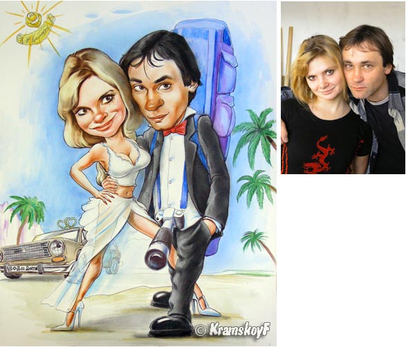 Шарж на свадьбу