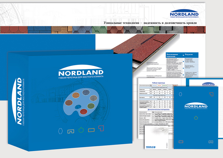 Папка и блокнот для коллекции черепицы Nordland