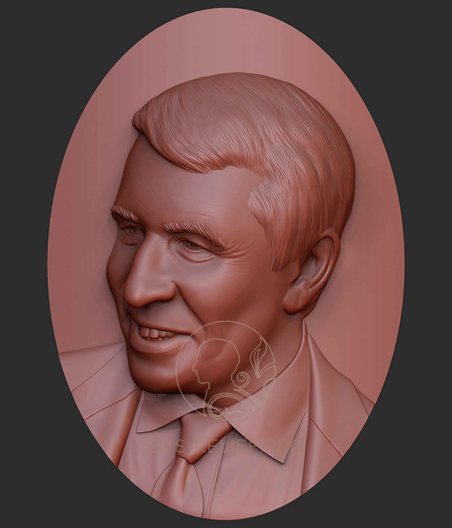 3д портретный барельеф