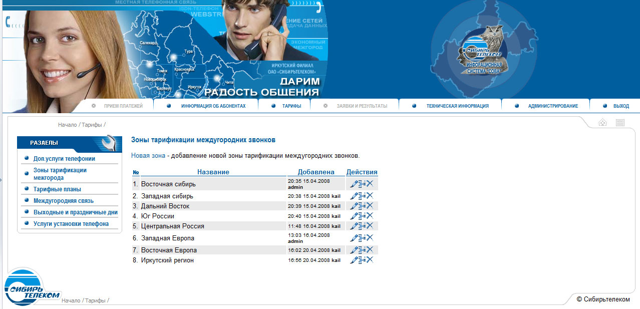 Информационная система сервисного обсдуживания абонентов