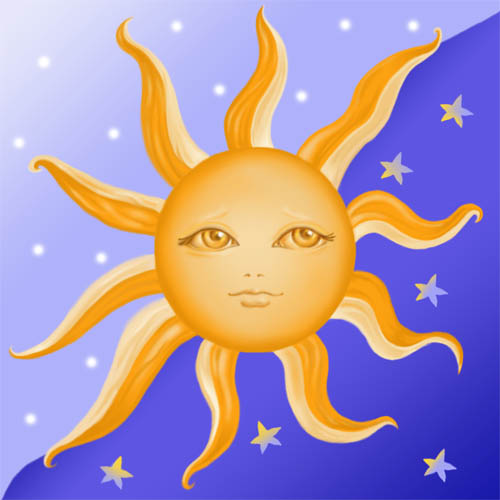 солнце (для интерьера детской комнаты)