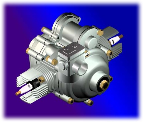 Опозитный двигатель (AutoCAD)