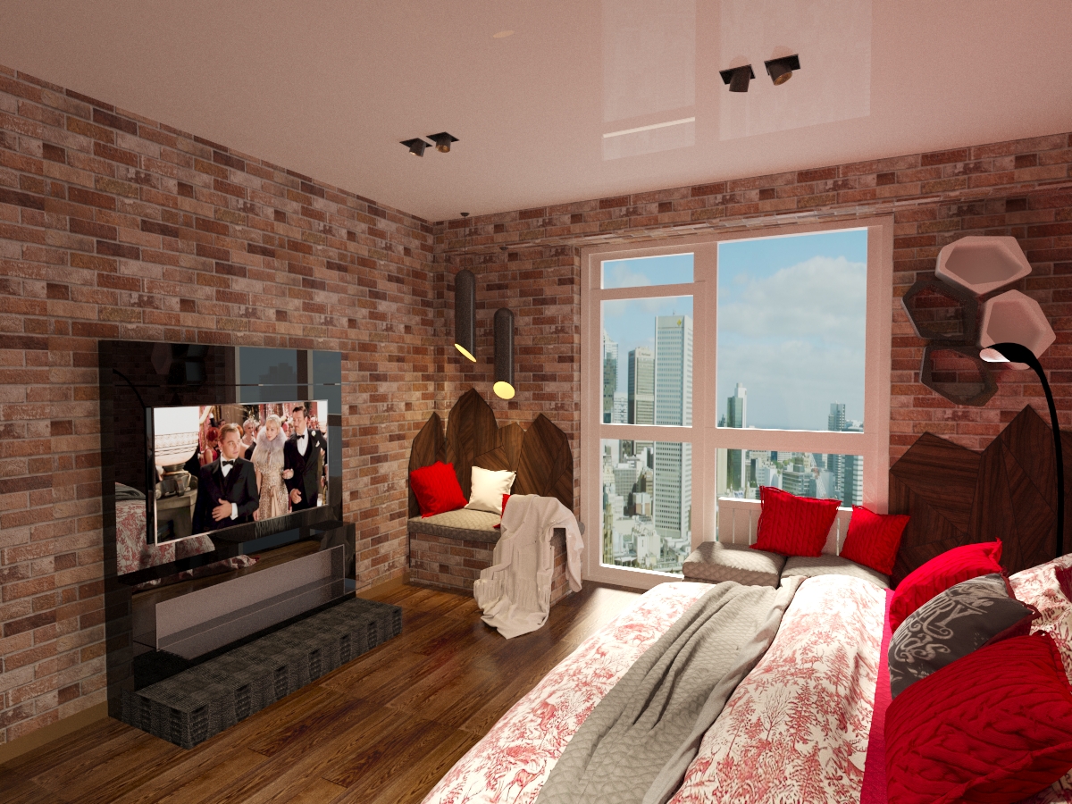 Спальня в стиле ЛОФТ