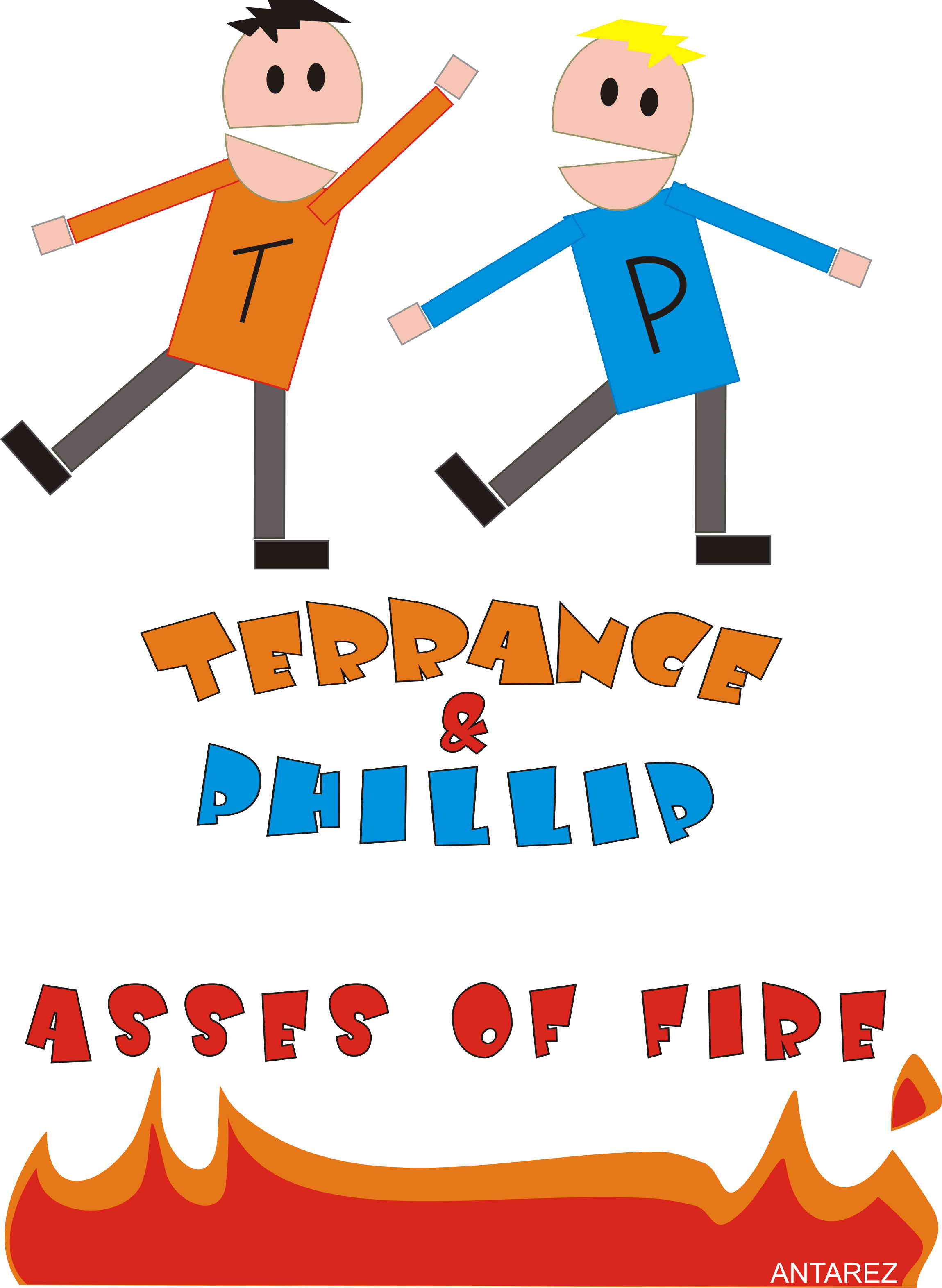 Рисунок на футболку_Terrance&amp;Phillip