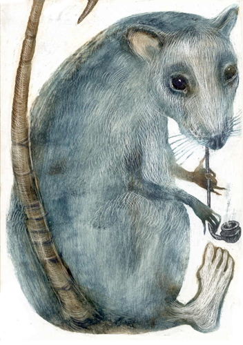 курит трубку