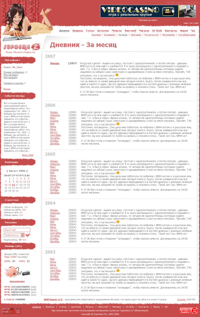 I - Год - On-line Реалити Проект