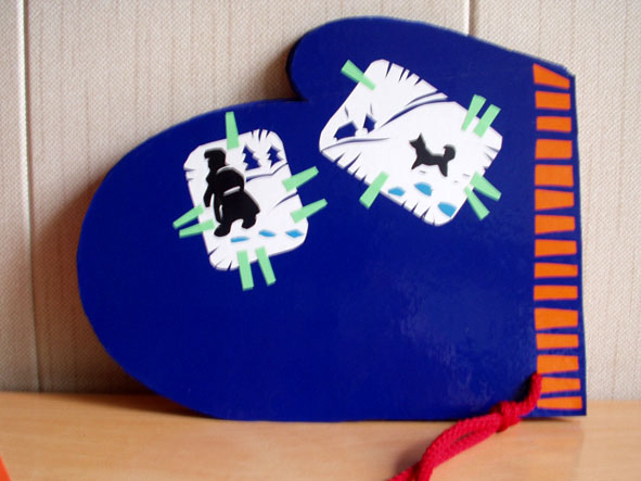 макет книжки "рукавичка"