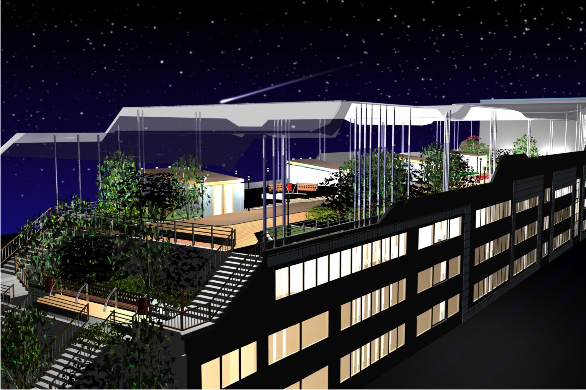 Экспериментальный жилой комплекс с применением тентовых конструкций