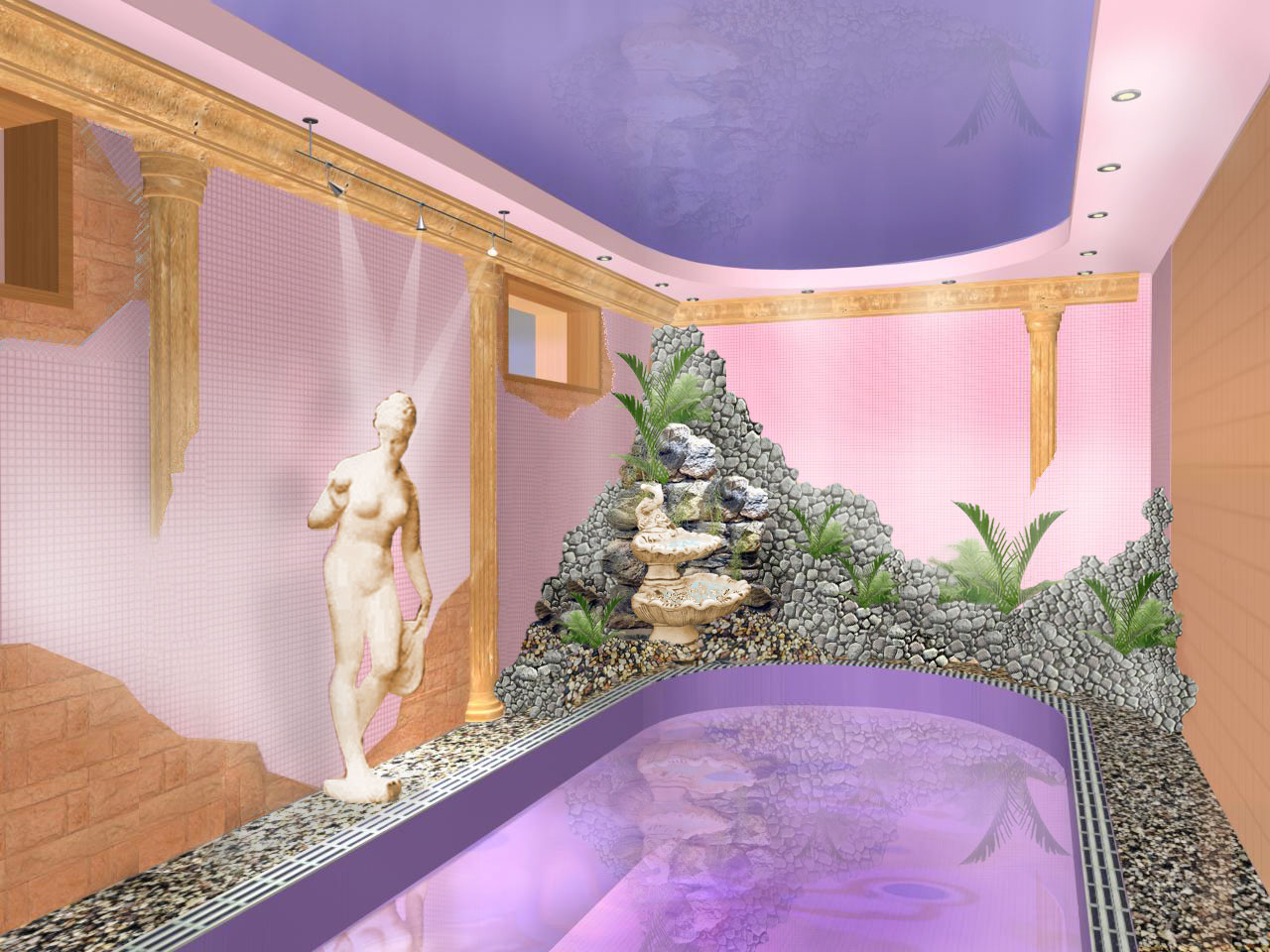 Зона бассейна (сауна) - вид 1
