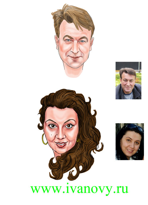 Главные герои шаржа