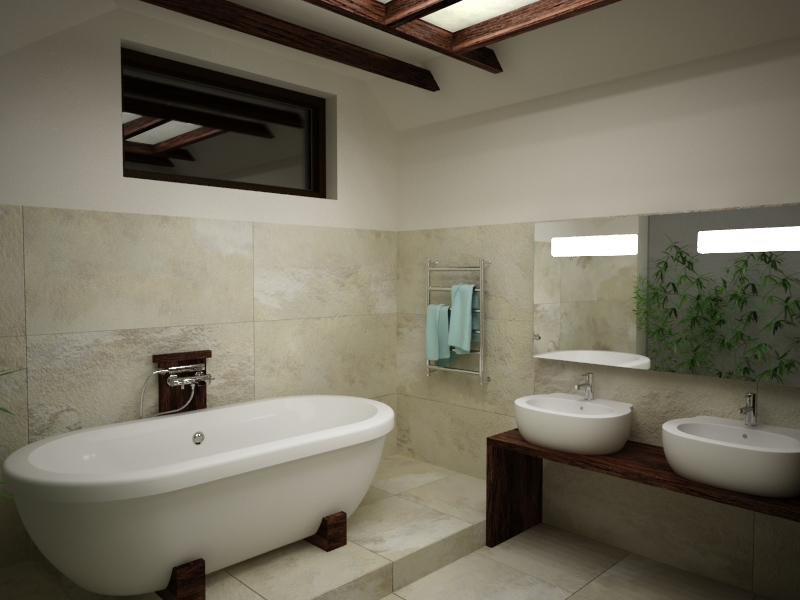 Коттедж. Ванная. Ночь.