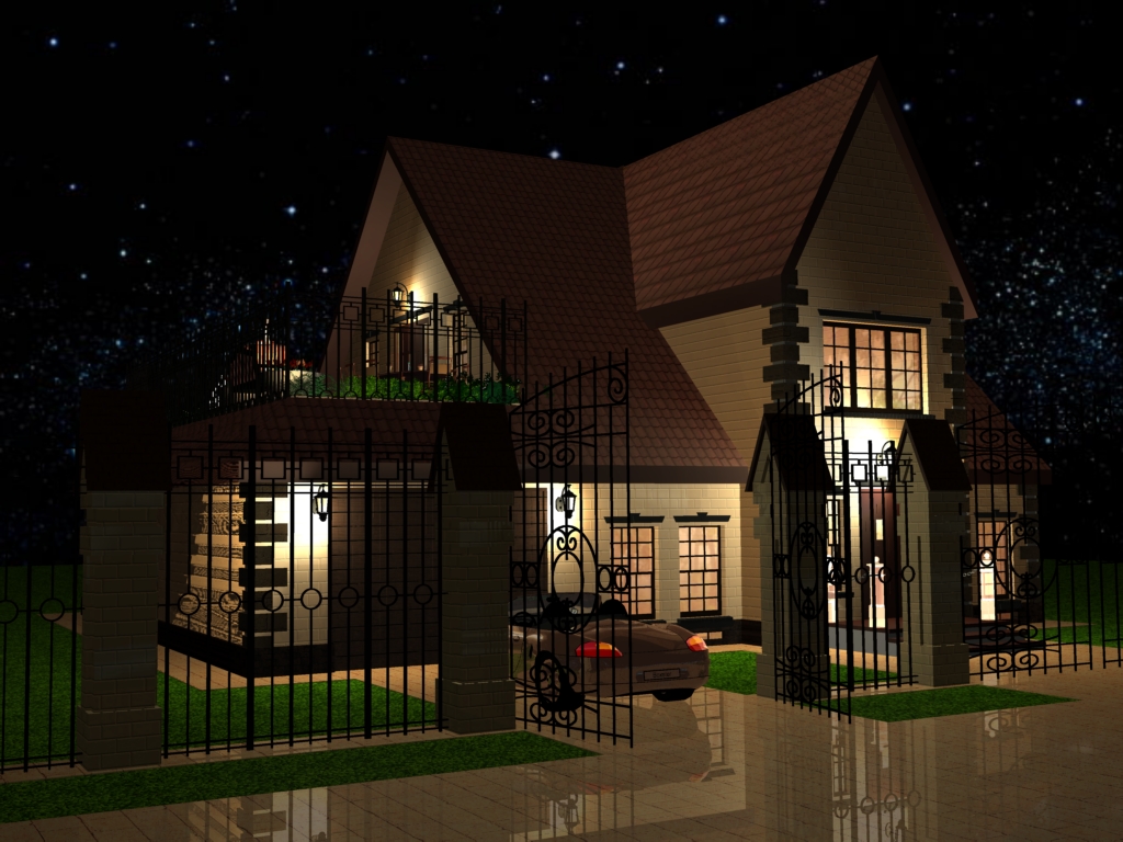 Визуализация коттеджа вар2