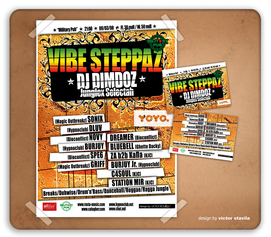 Афиша и флаер "Vibe Steppaz"