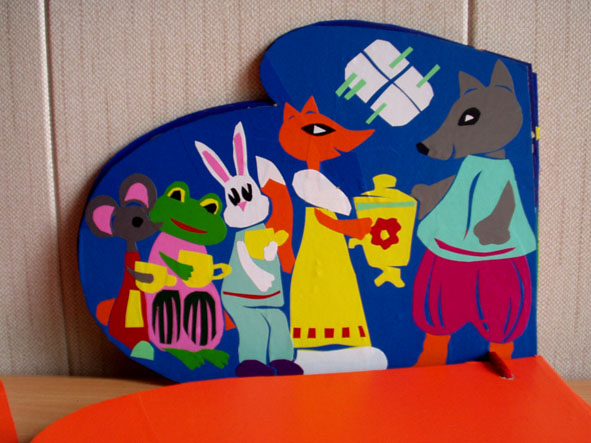 макет книжки "рукавичка"