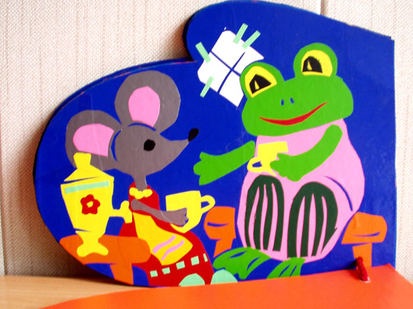 макет книжки "рукавичка"