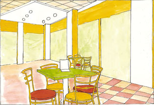 Эскиз интерьера для блинной БЛИНОК 3