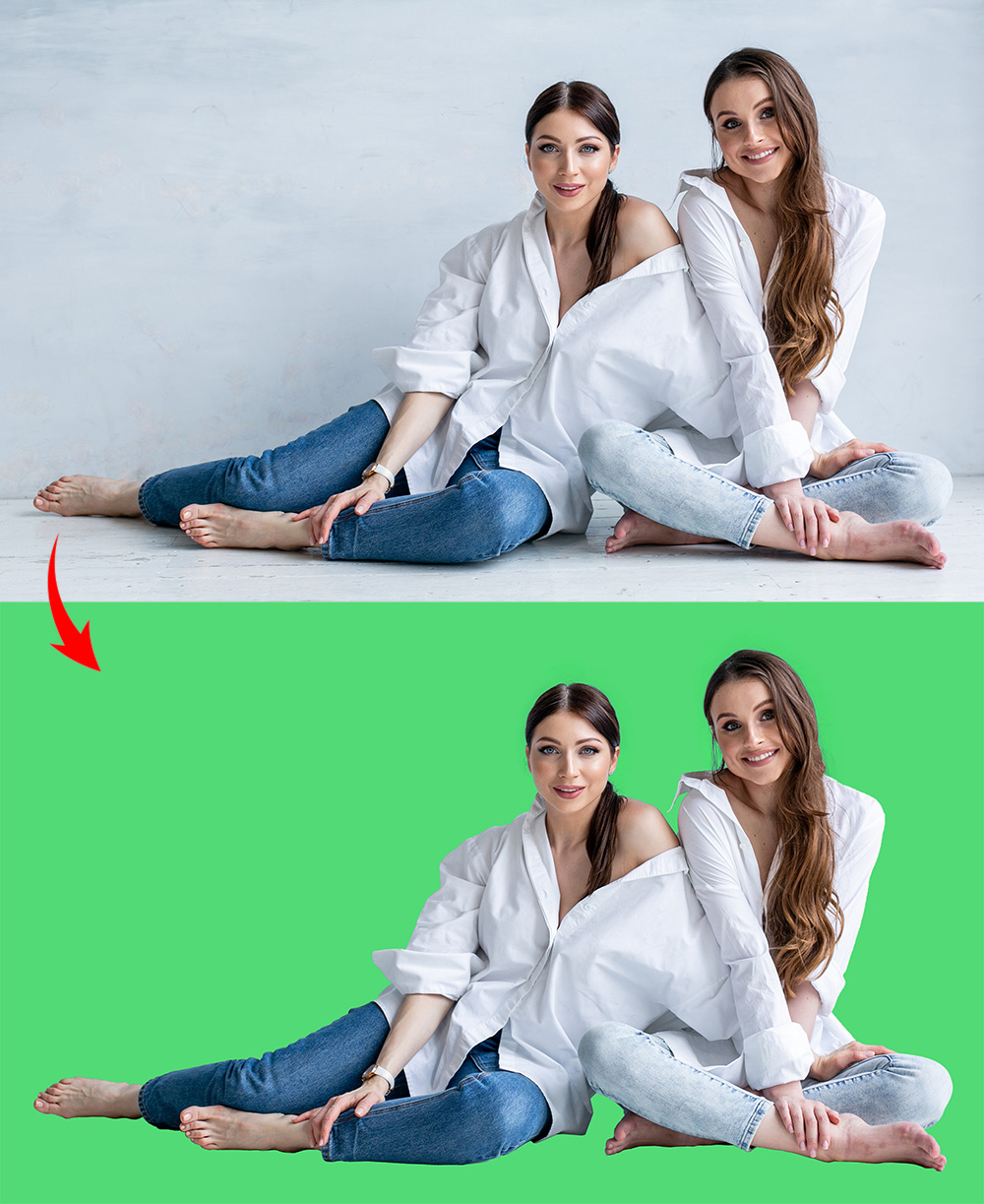 Обтравка, замена фона.