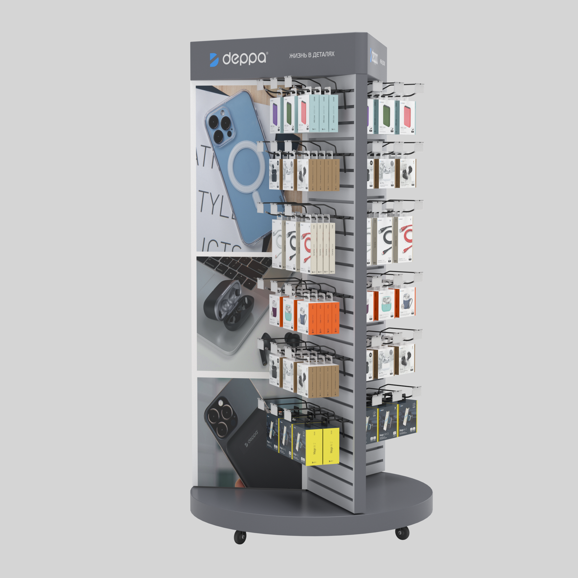 Торговая стойка поворотная