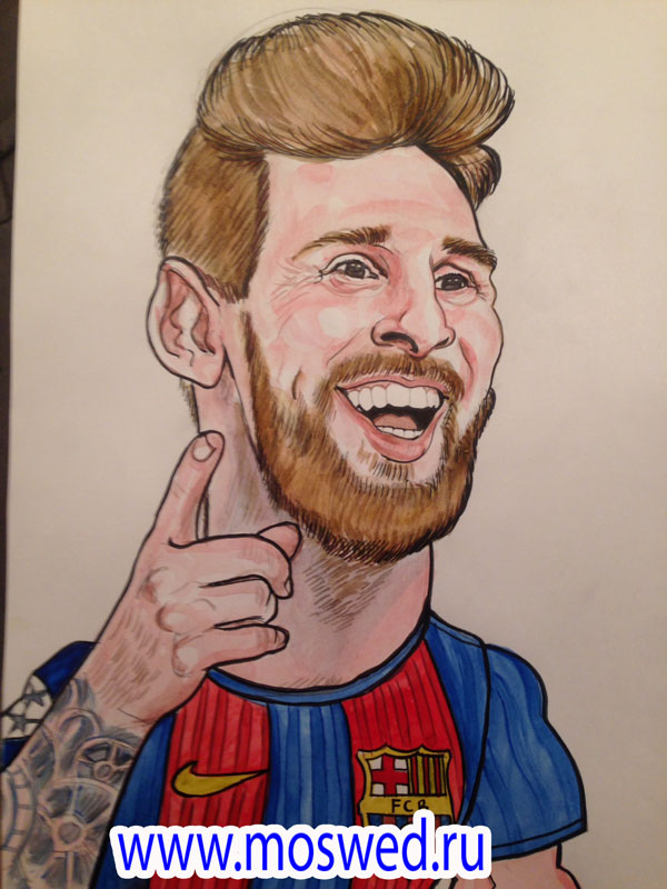 шарж на месси