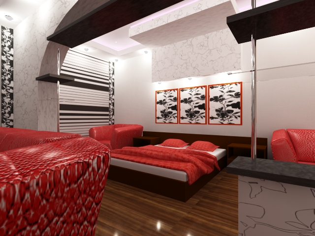 красная спальня