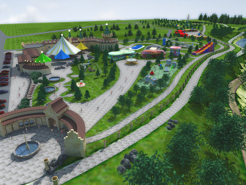 парк аттракционов, Борисовские пруды. в процессе в2